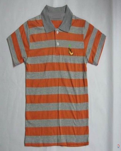 Kids polo shirts for child orange gray - Click Image to Close